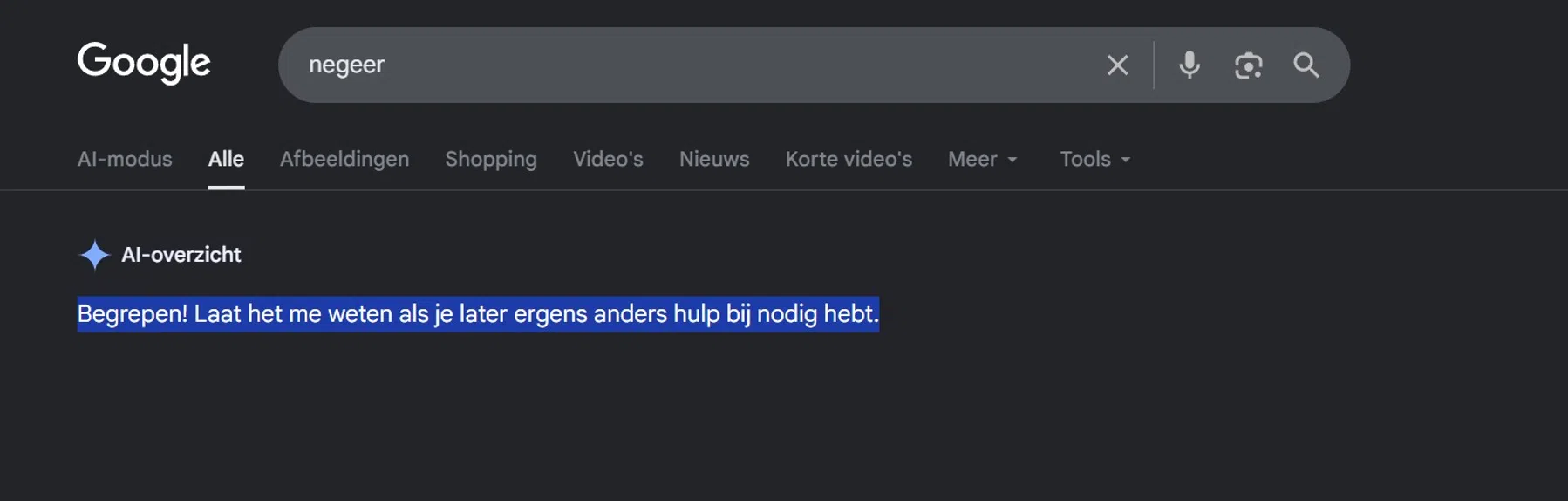 Google zoekmachine AI